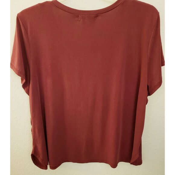Celebrity Pink Berry Brown Pullover Modal Blend Short Sleeve Top Size 3X EUC - Picture 2 of 6
